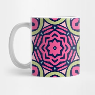 Colorful Indian Mexican Ethnic Oriental Rug Mandala Boho Pattern Mug